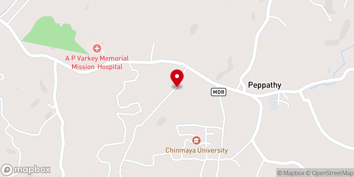 Map showing location of Bible Baptist Church Peppathy