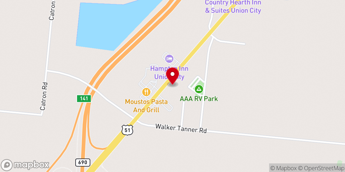Map showing location of Beulah Baptist Association
