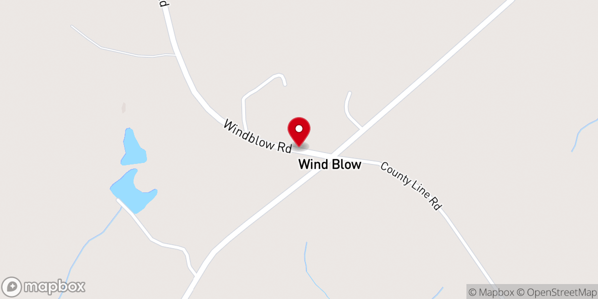 Map showing location of Piney Grove Freewill Baptist