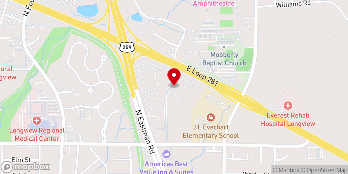 Map showing location of Alpine Church of Christ