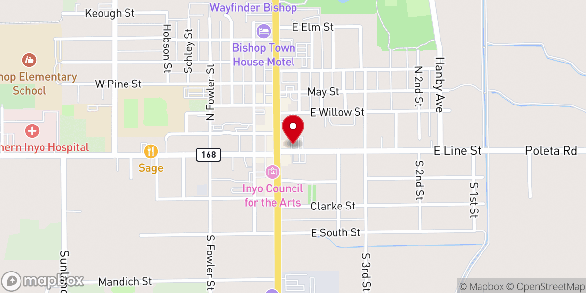 Map showing location of Church of Religious Science