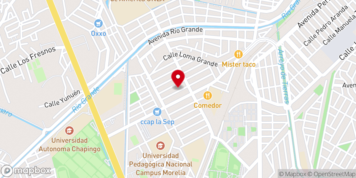 Map showing location of Iglesia Lampei Morelia