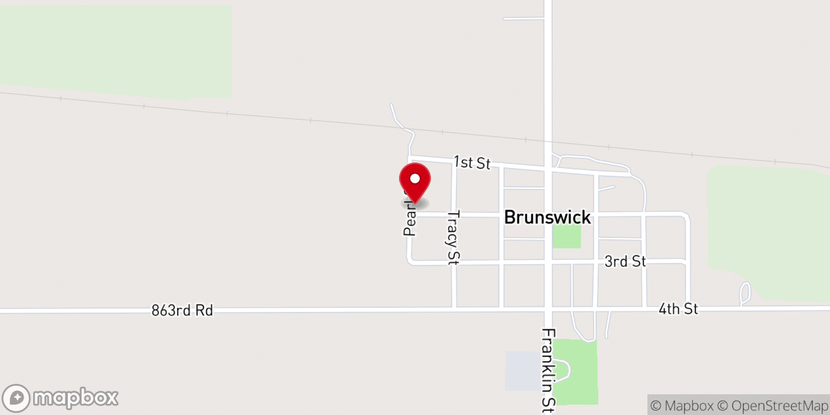 Map showing location of Community Church Parsonage