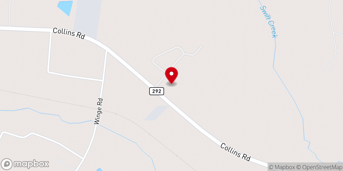Map showing location of Emmanuel Baptist Church