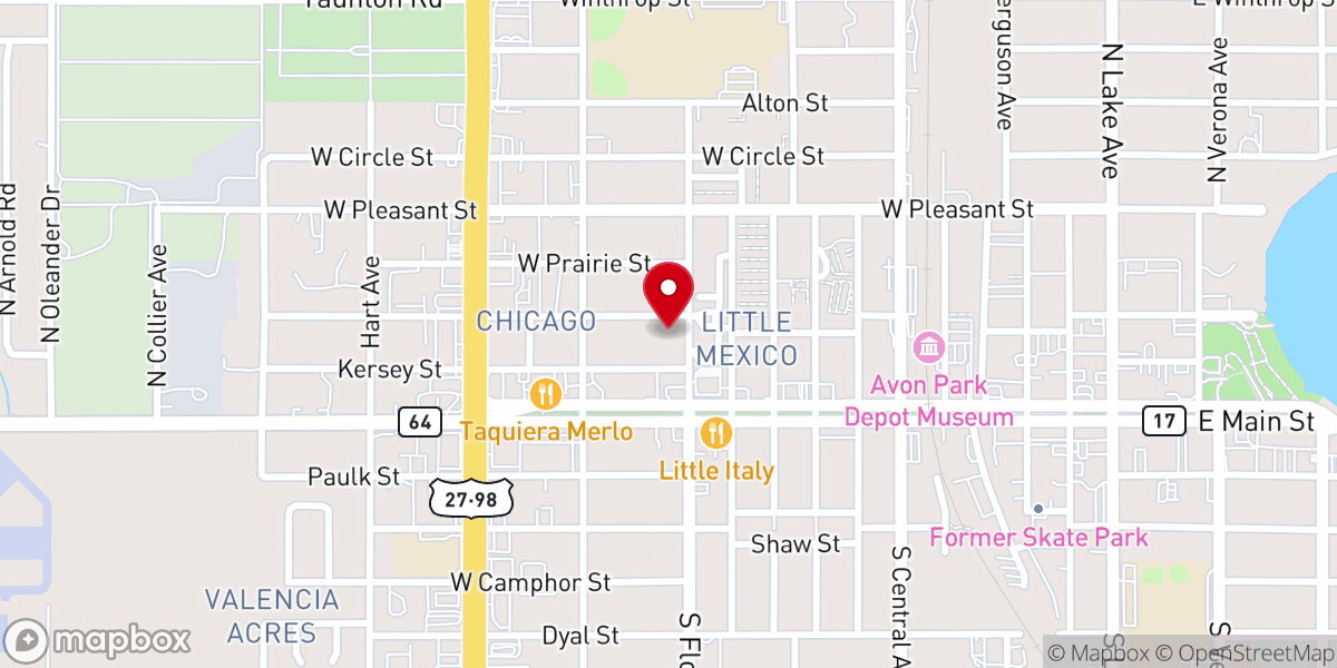 Map showing location of Revolution Church