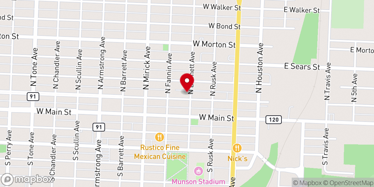 Map showing location of Turrentine Jackson Morrow - Denison
