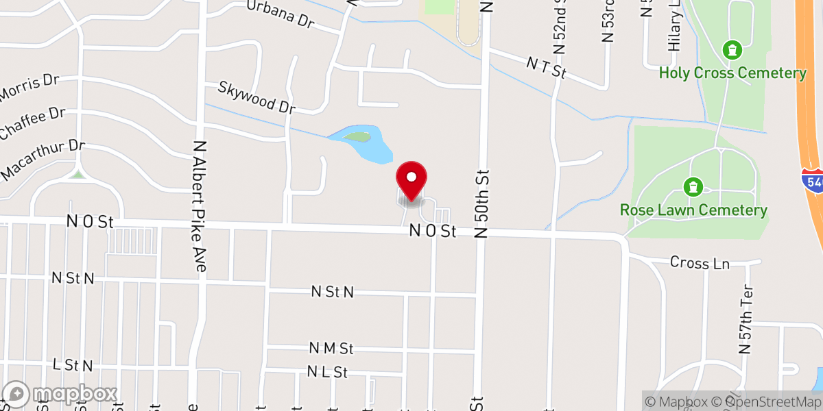 Map showing location of First Church of the Nazarene