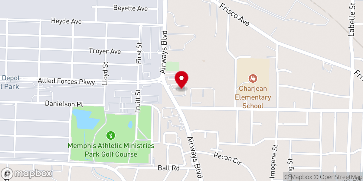 Map showing location of Castalia Baptist Church