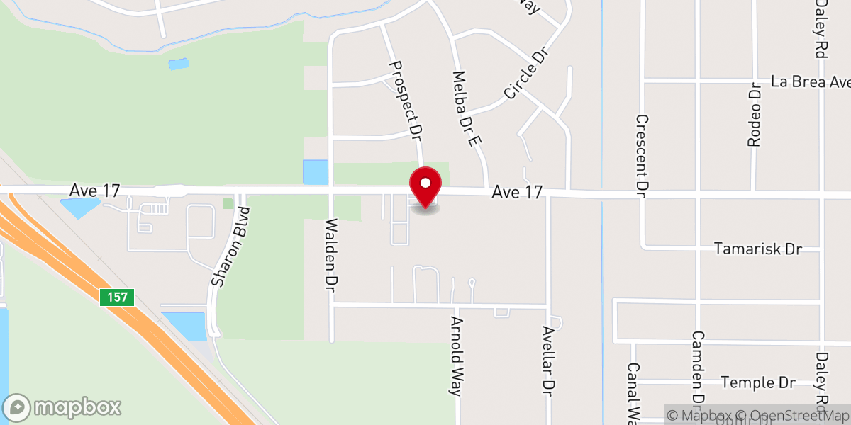 Map showing location of Hope Madera Seventh-Day Adventist