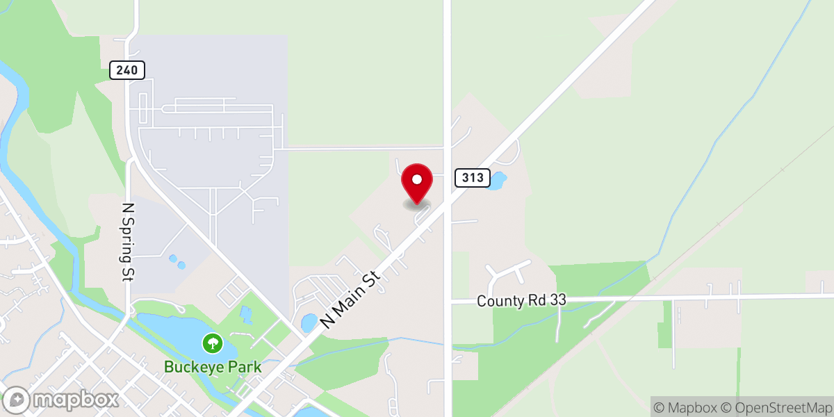 Map showing location of Tri-County Family Assembly of God