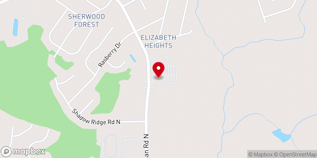 Map showing location of Peace Church