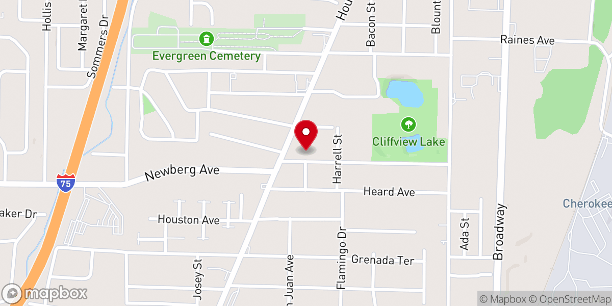 Map showing location of Lynmore Church