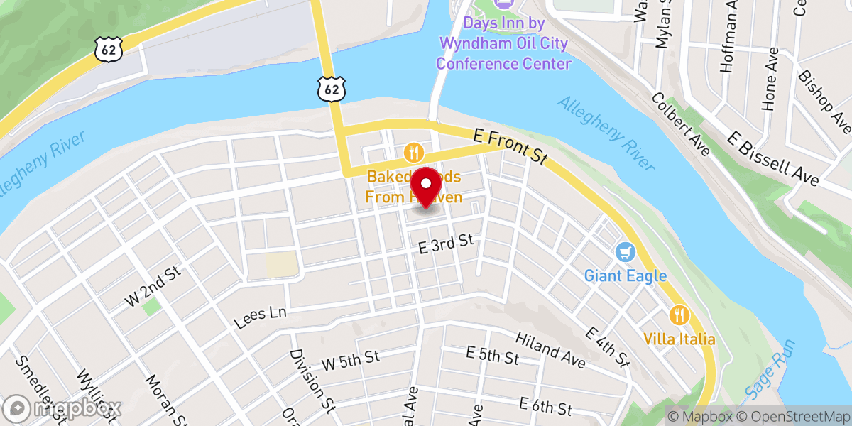 Map showing location of Towne Towers
