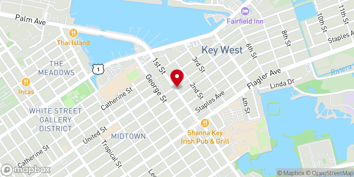 Map showing location of Greater Keys Baptist Church
