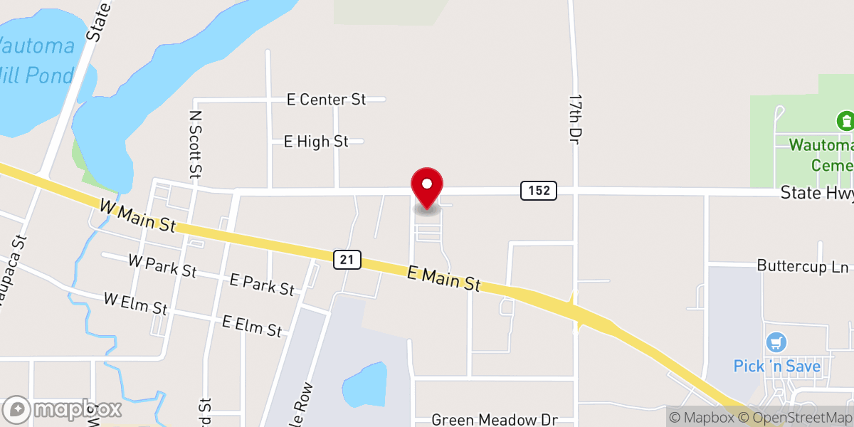 Map showing location of Hope Lutheran Church