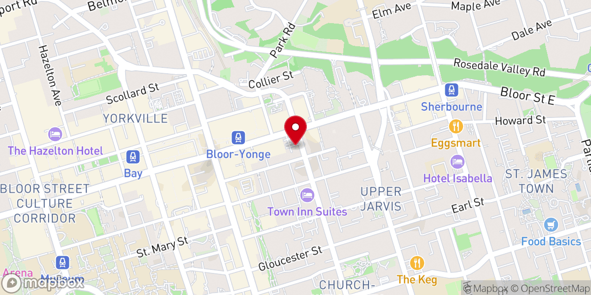 Map showing location of The Salvation Army Toronto Grace Health Centre