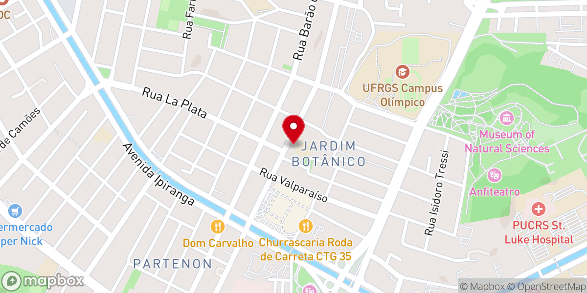 Map showing location of Igreja São Luís Gonzaga