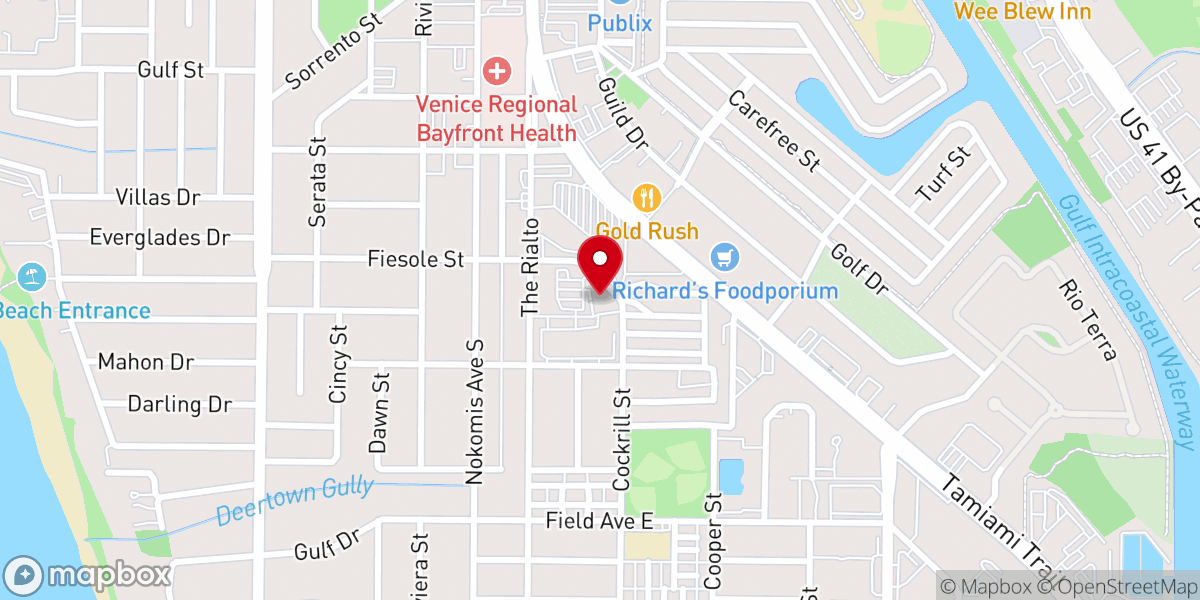 Map showing location of Family Promise of South Sarasota County