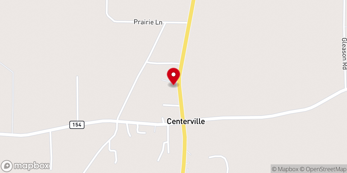 Map showing location of Centerville Church of Christ
