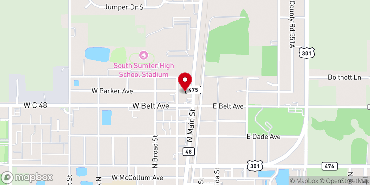 Map showing location of The Supernatural Life Church Bushnell