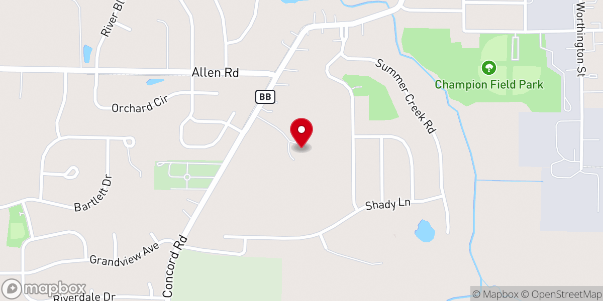 Map showing location of Hearts & Hands Christian Preschool