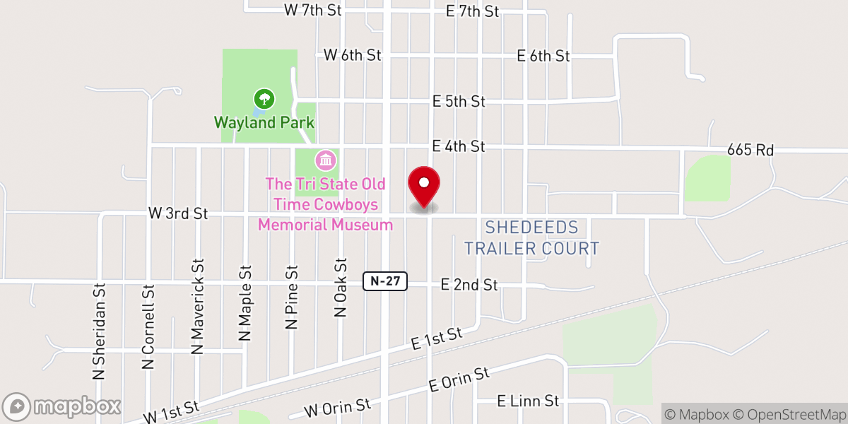 Map showing location of Wesleyan Gospel Chapel