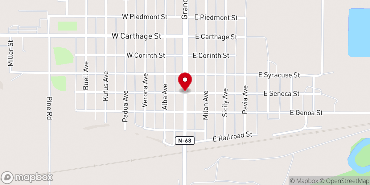 Map showing location of Our Lady of Lourdes Rectory