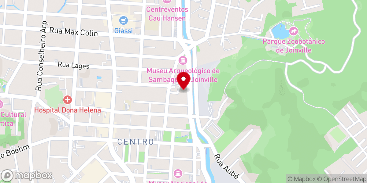 Map showing location of Igreja Batista Reformada de Joinville