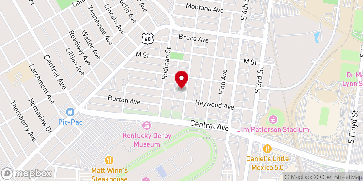 Map showing location of N Street Baptist Church