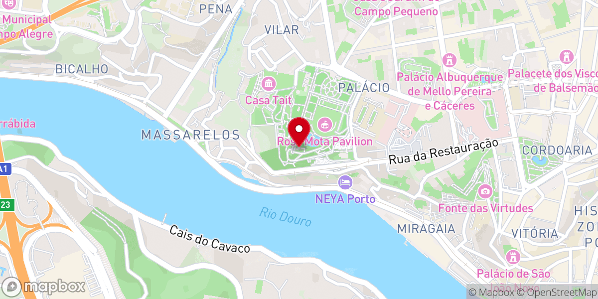 Map showing location of Capela de Carlos Alberto - cenotáfio romântico