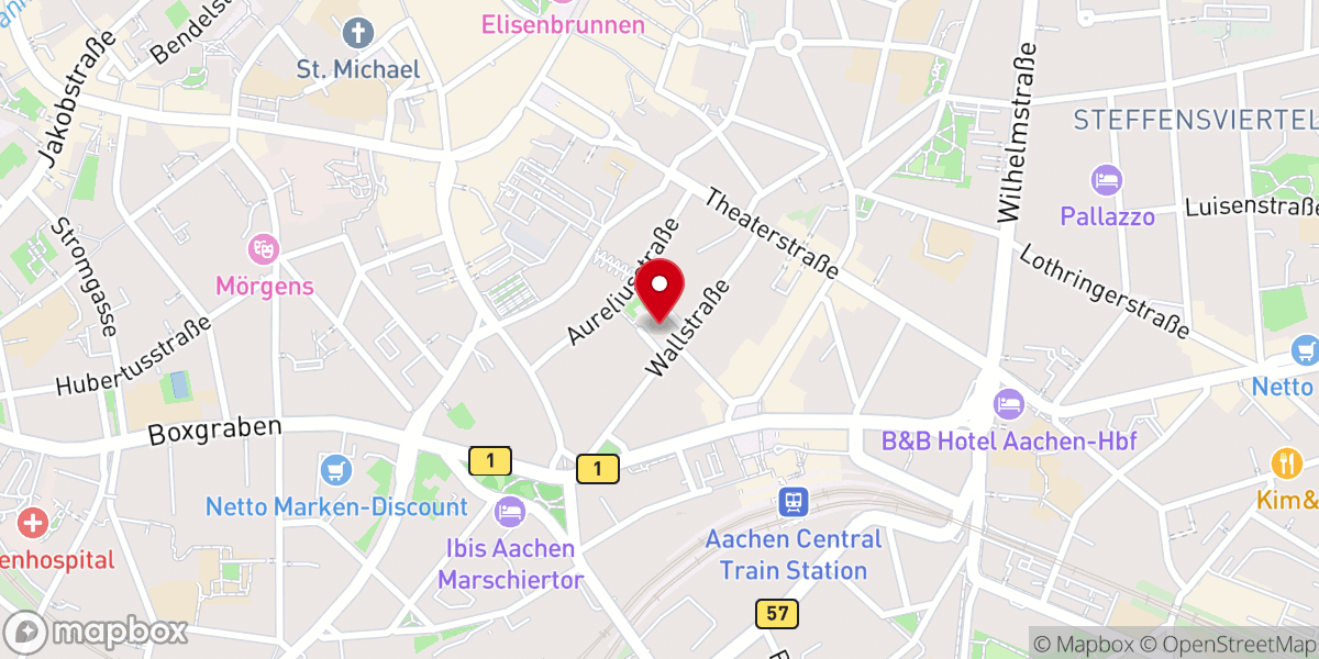 Map showing location of St. Marien
