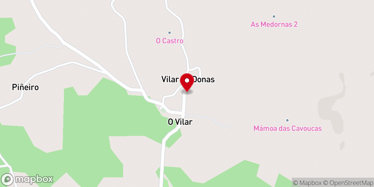 Map showing location of Iglesia de San Salvador de Villar de Donas