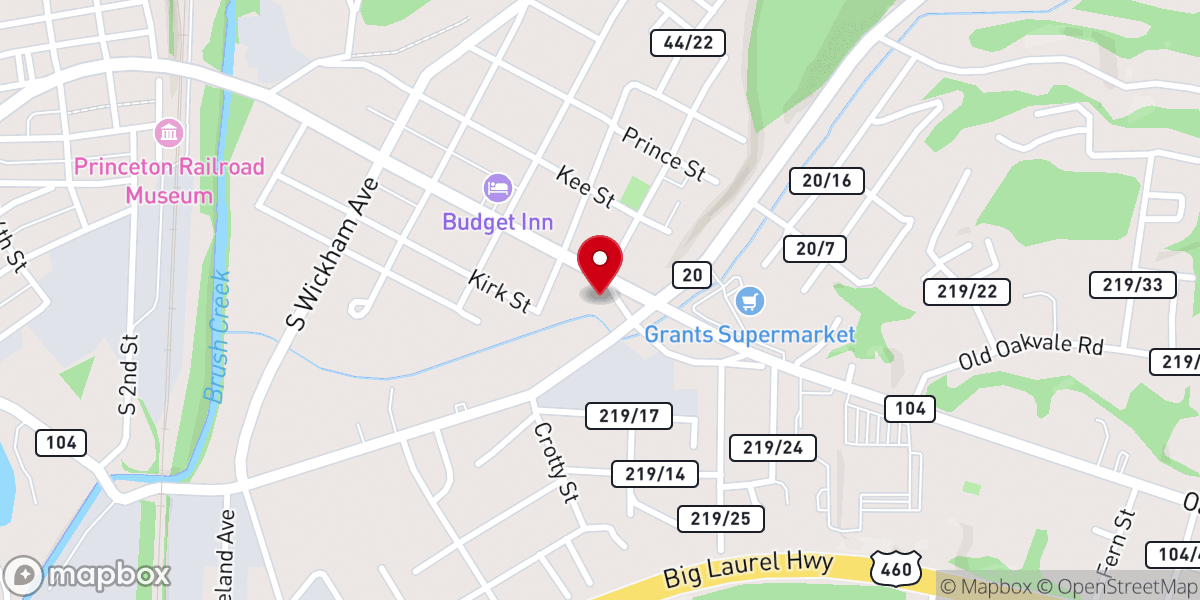 Map showing location of Cornerstone Apostolic Church