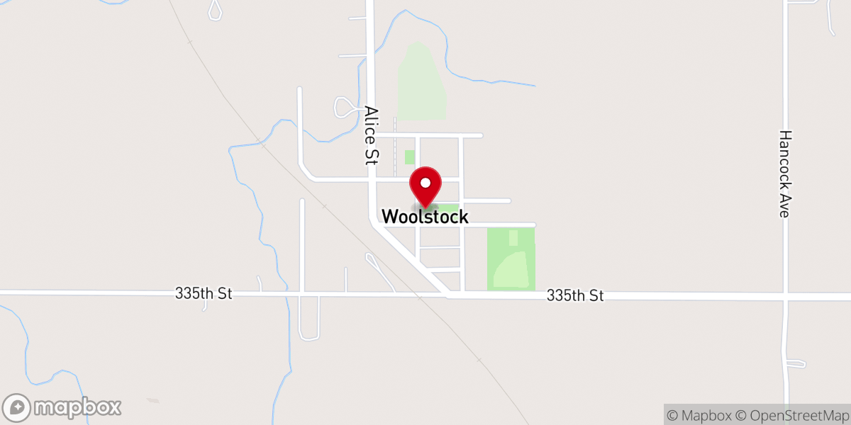 Map showing location of United Methodist Church