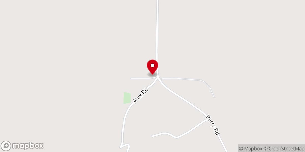 Map showing location of Damascus Baptist Church