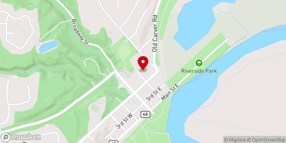 Map showing location of Trinity Lutheran Church