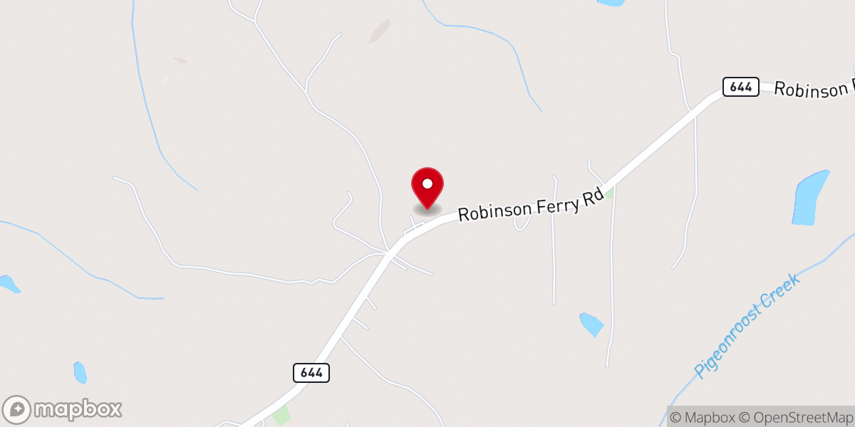Map showing location of Lake Gaston Christian Life Center