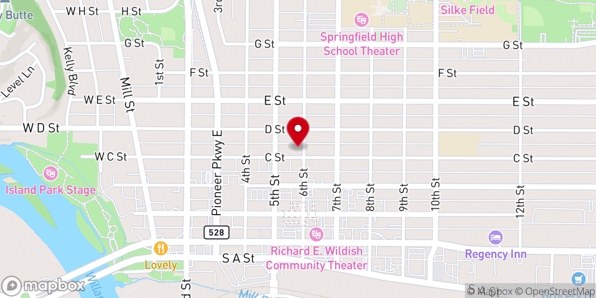 Map showing location of Ebbert Memorial United Methodist Church