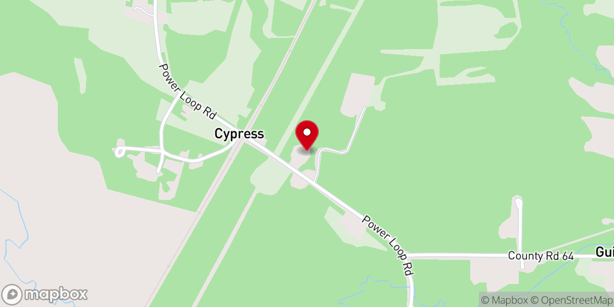 Map showing location of St James Baptist Church