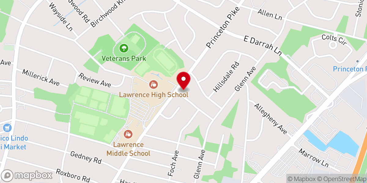 Map showing location of Young Israel of Lawrenceville