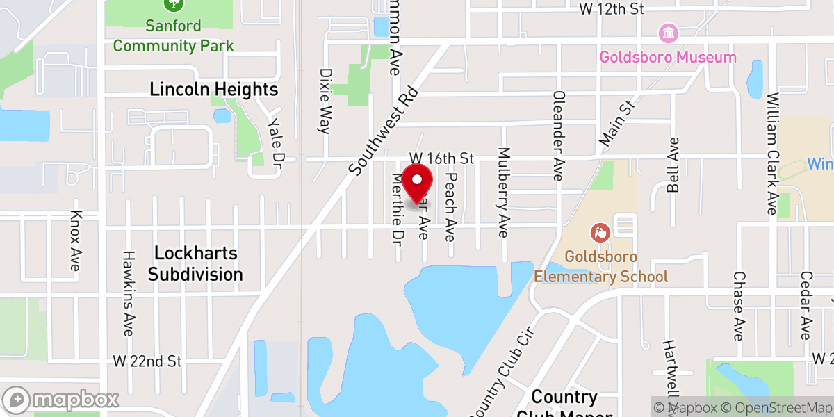 Map showing location of Greater New Mt Zion Missionary Baptist Church