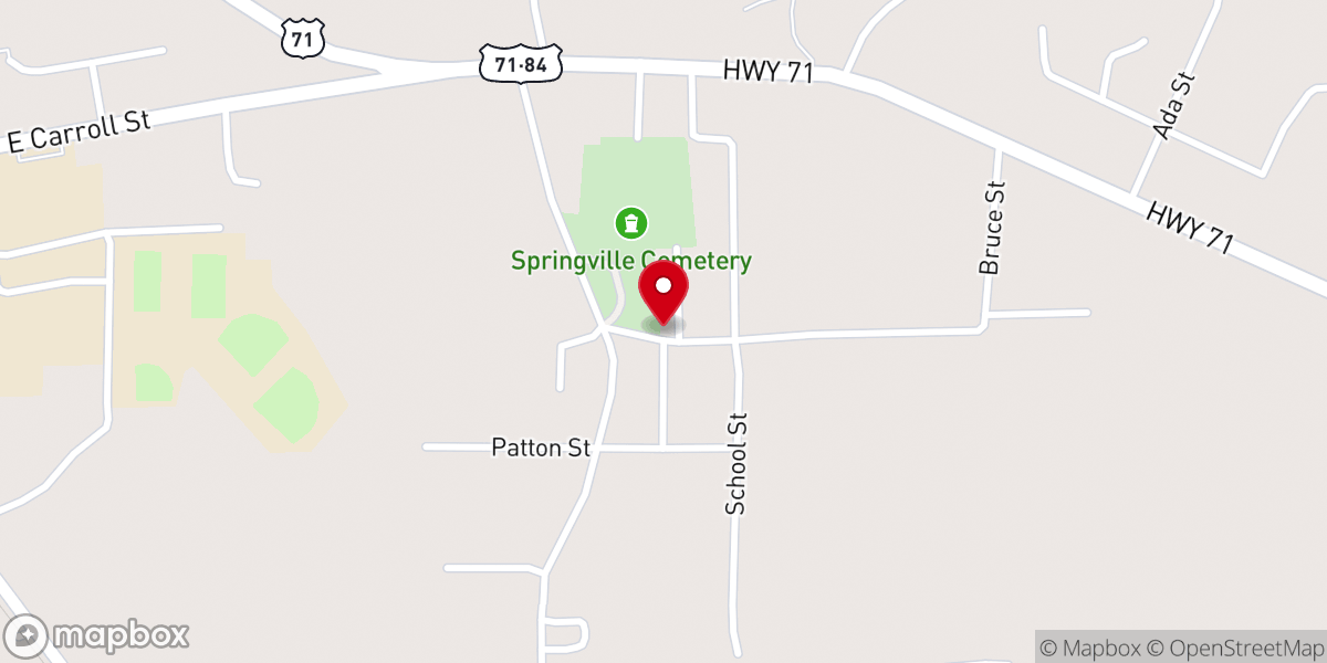 Map showing location of First Seventh Day Adventist