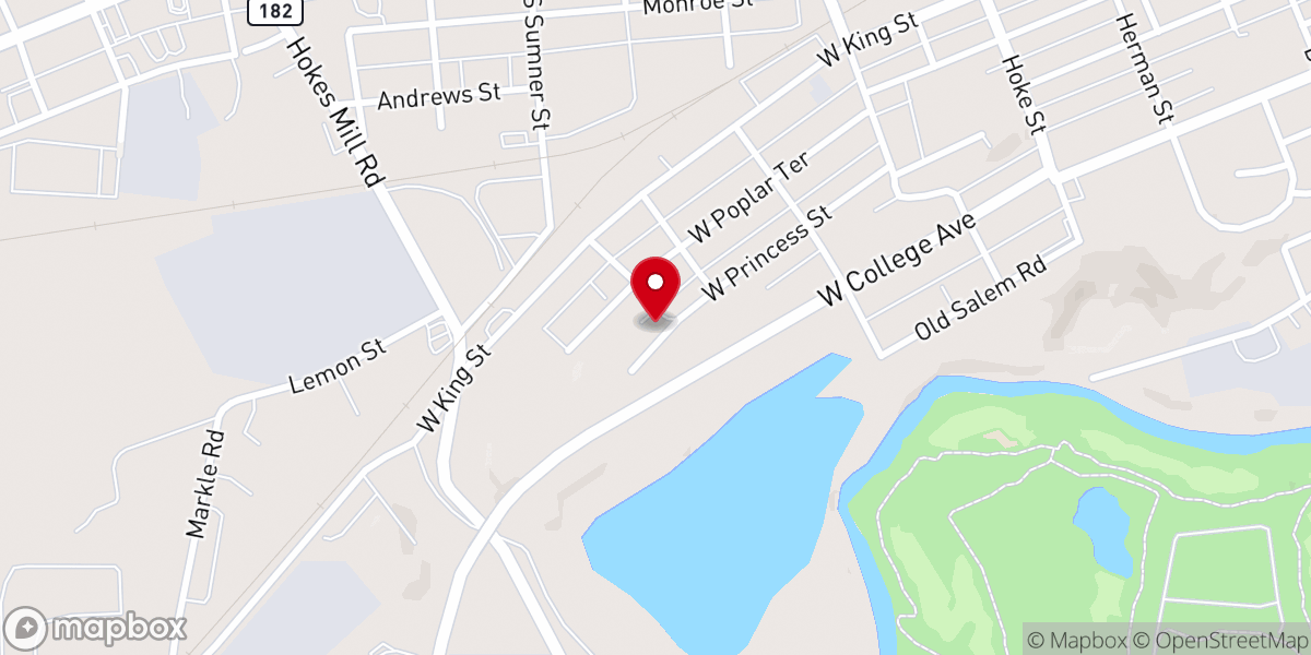 Map showing location of York Bible Methodist