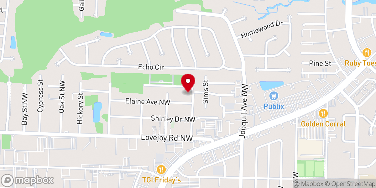 Map showing location of Sylvania Heights Church-Christ