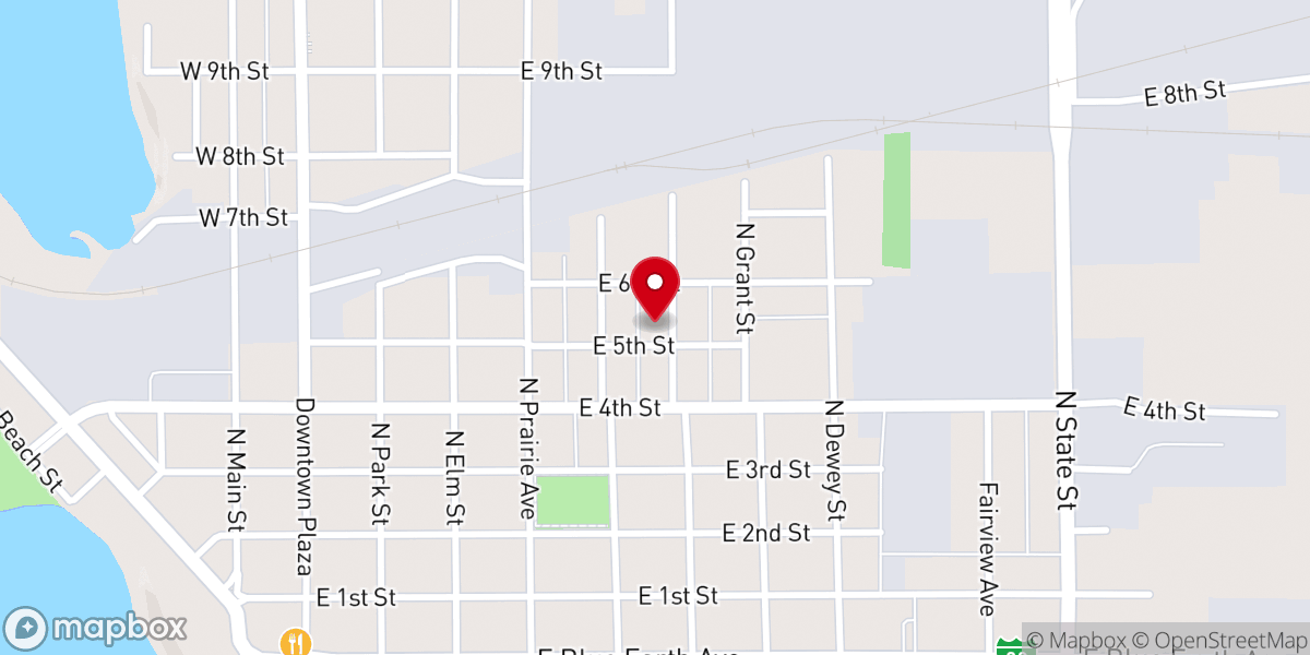 Map showing location of Fairmont Bible Church