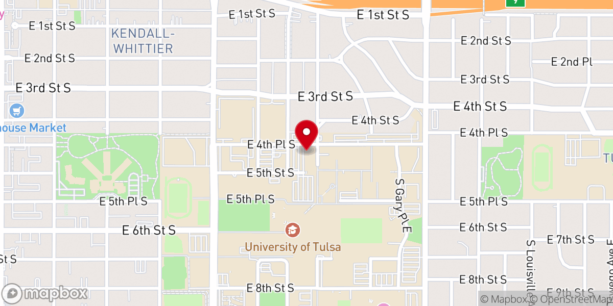 Map showing location of St. Philip Neri University Parish
