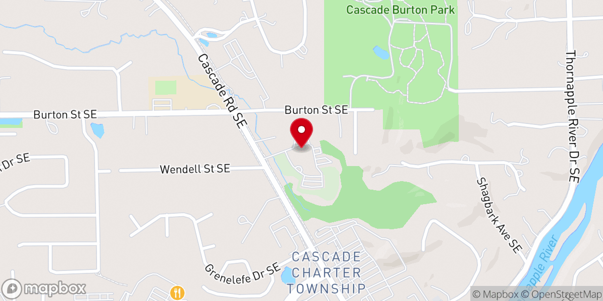 Map showing location of Cascade Fellowship Christian Reformed Church - Food Distribution Center