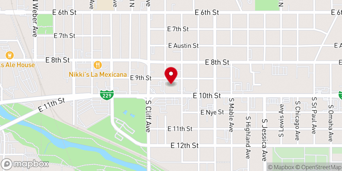Map showing location of East Side Lutheran Church-ELCA