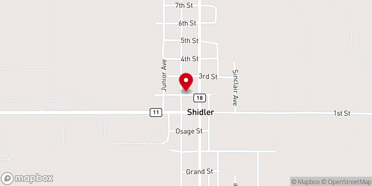 Map showing location of United Methodist Church