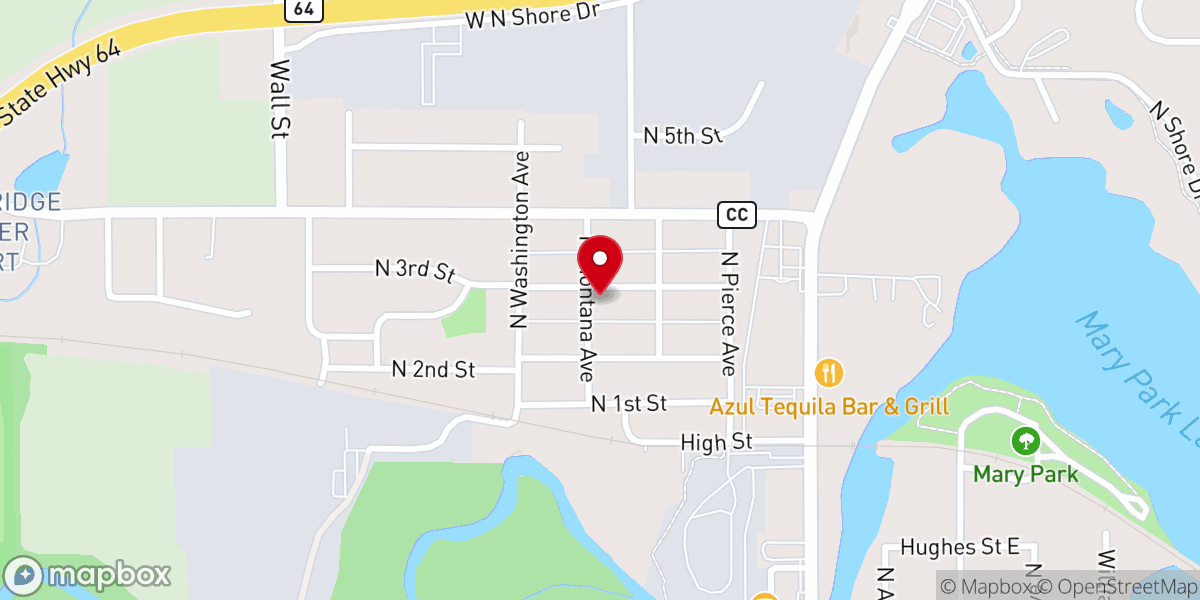 Map showing location of Swedish Evangelical Lutheran Church
